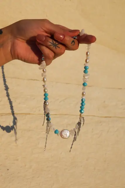 Lagoon Muse handmade freshwater pearl necklace